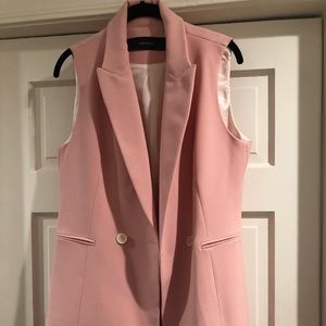 Zara pink blazer vest